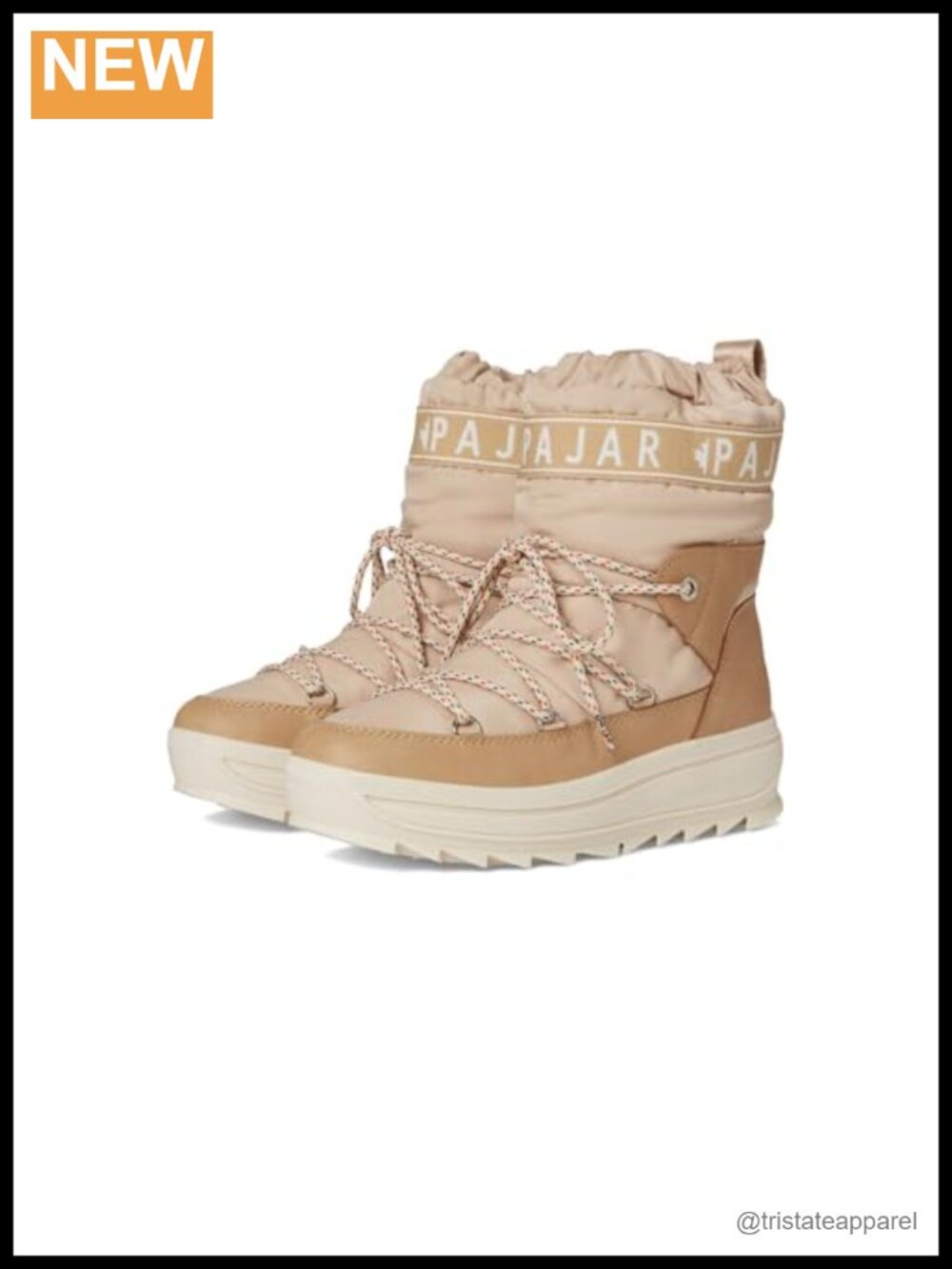 PAJAR Galaxy Women's Winter Snow Boots, Waterproof Nylon & Vegan Nubuck, Faux